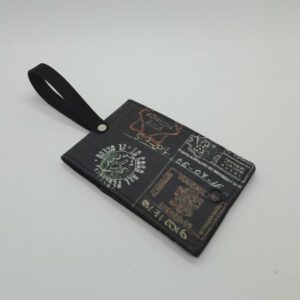 Black Stamps Luggage Tag